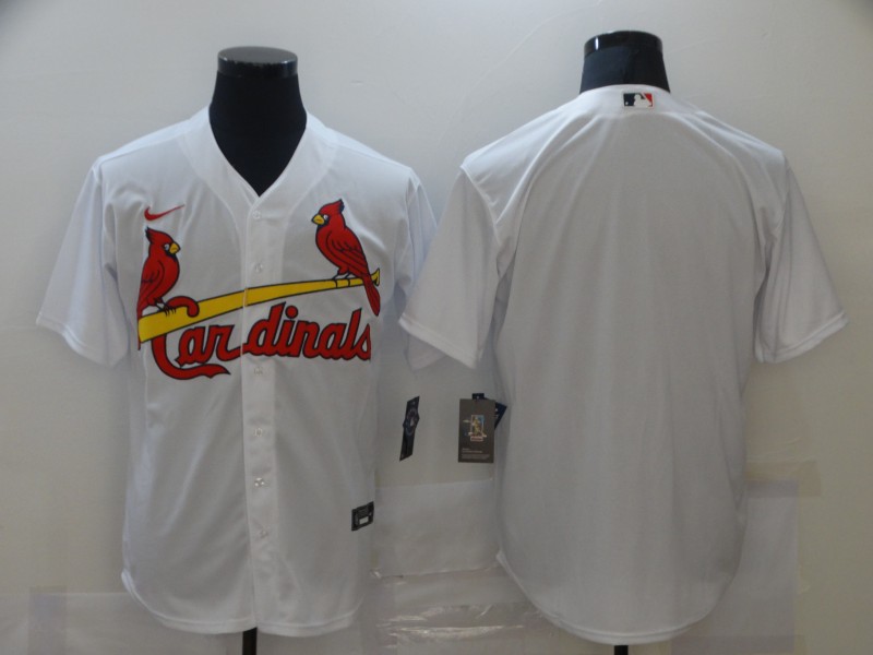 Men's St. Louis Cardinals White Home Blank Jersey